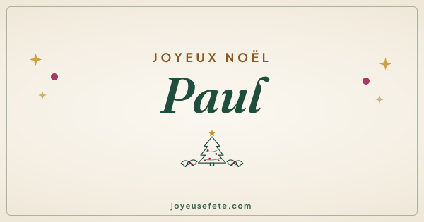 Image « Joyeux Noël Paul » au format large