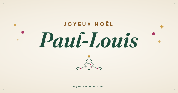 Image « Joyeux Noël Paul-Louis » au format large