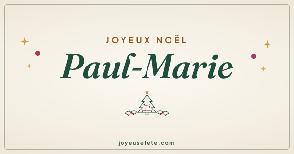 Image « Joyeux Noël Paul-Marie » au format large
