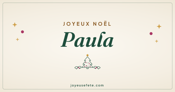 Image « Joyeux Noël Paula » au format large