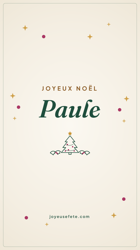 Image « Joyeux Noël Paule » au format story