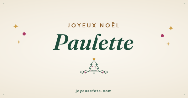 Image « Joyeux Noël Paulette » au format large