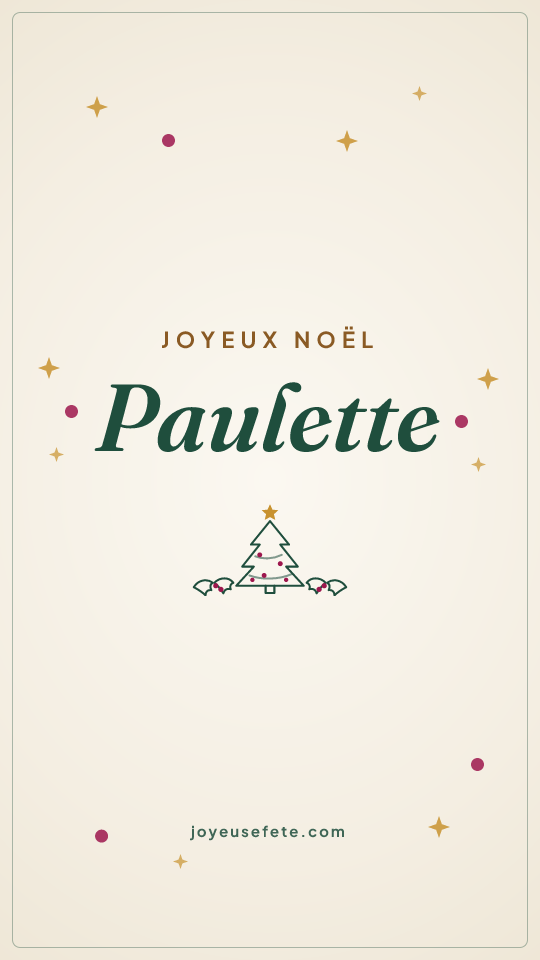 Image « Joyeux Noël Paulette » au format story