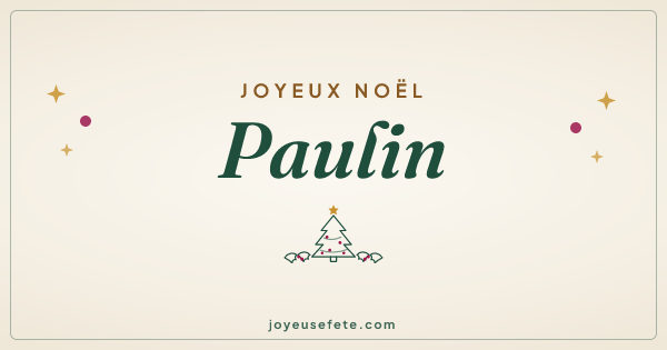 Image « Joyeux Noël Paulin » au format large