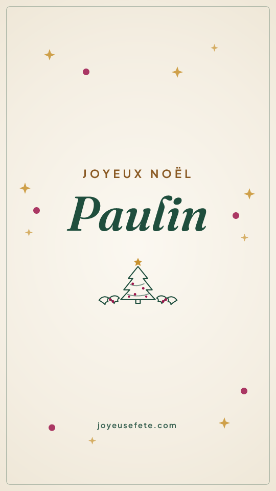 Image « Joyeux Noël Paulin » au format story
