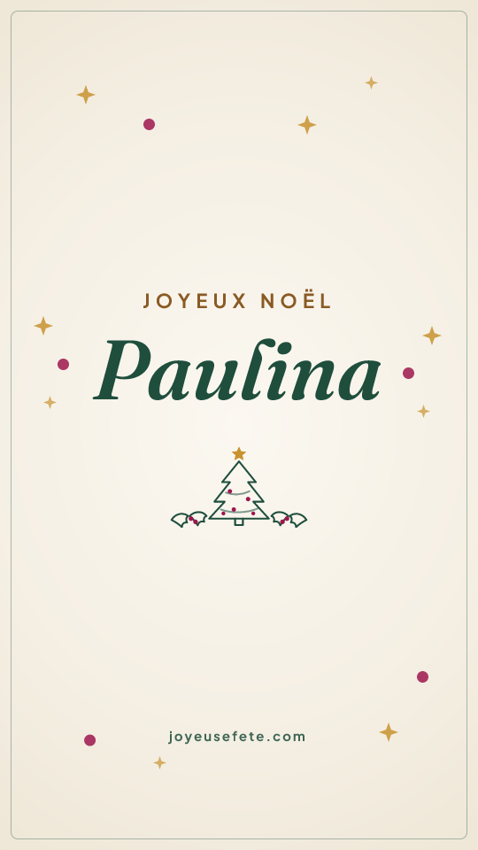 Image « Joyeux Noël Paulina » au format story