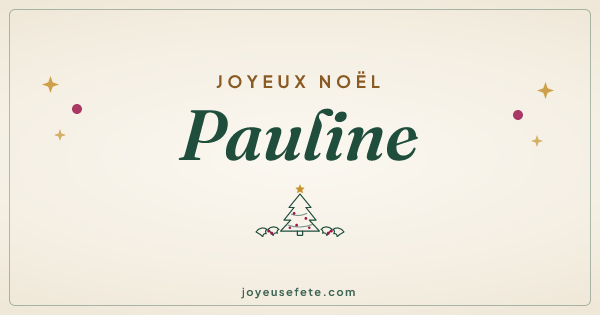 Image « Joyeux Noël Pauline » au format large