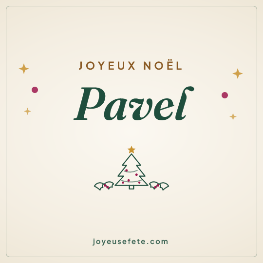 Image carrée « Joyeux Noël Pavel » pour WhatsApp