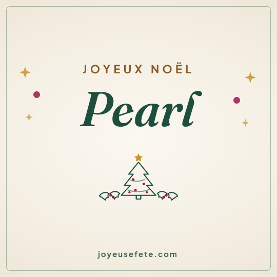 Image carrée « Joyeux Noël Pearl » pour WhatsApp