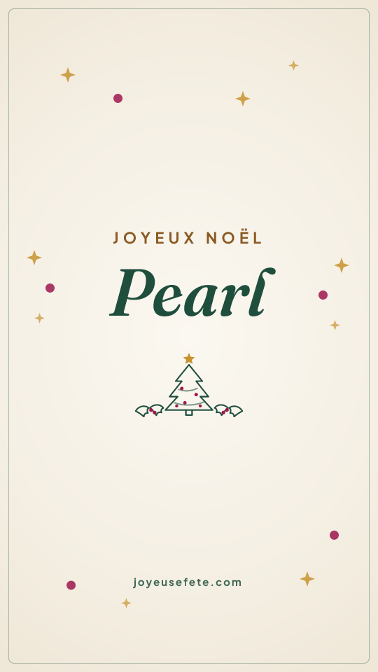Image « Joyeux Noël Pearl » au format story