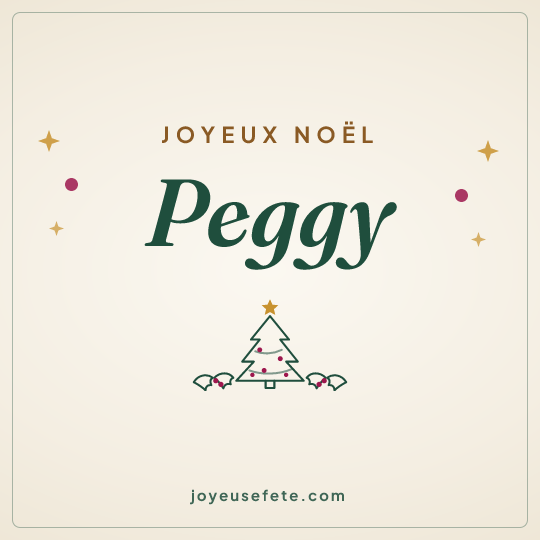 Image carrée « Joyeux Noël Peggy » pour WhatsApp