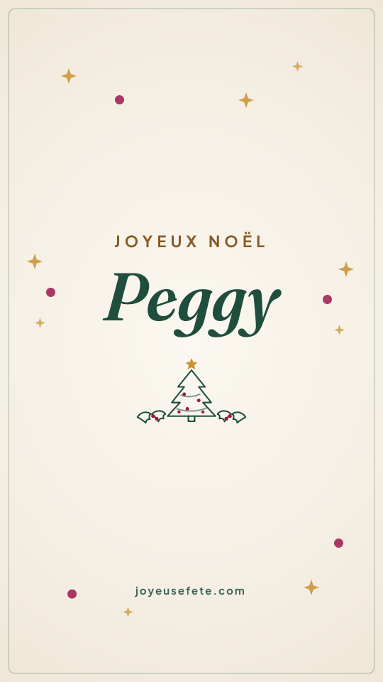 Image « Joyeux Noël Peggy » au format story