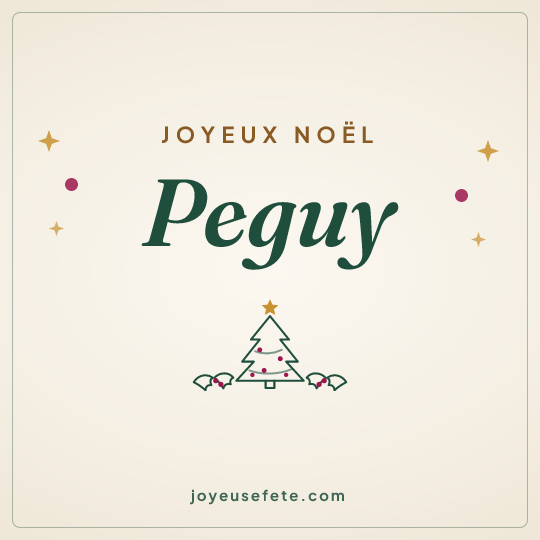 Image carrée « Joyeux Noël Peguy » pour WhatsApp