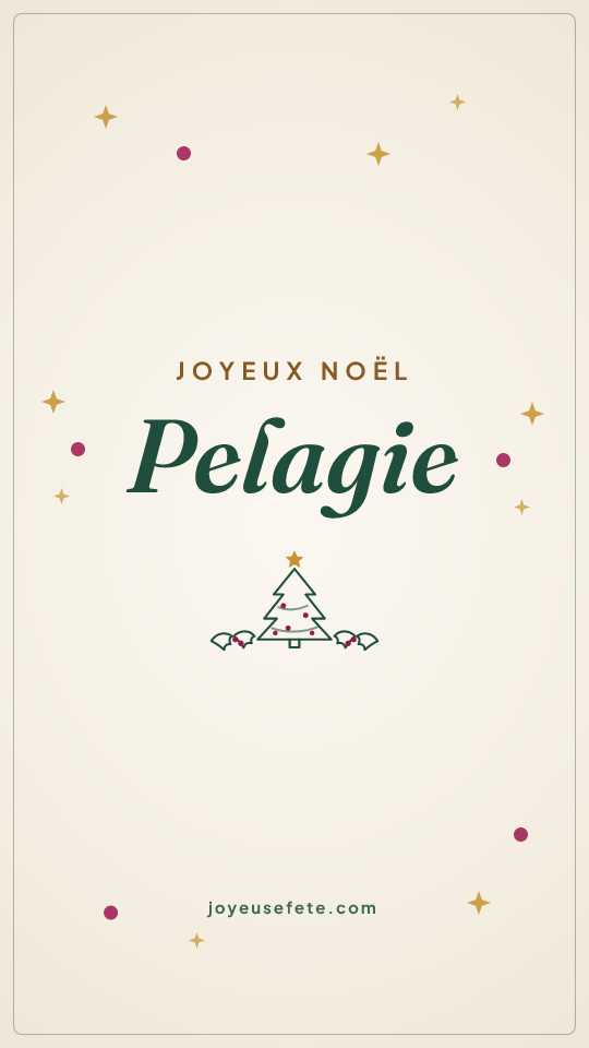 Image « Joyeux Noël Pelagie » au format story