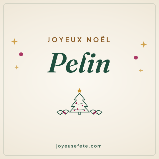 Image carrée « Joyeux Noël Pelin » pour WhatsApp
