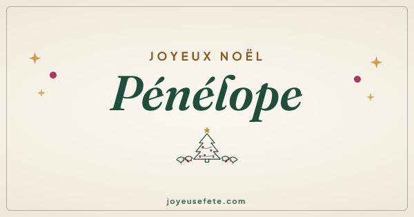 Image « Joyeux Noël Pénélope » au format large