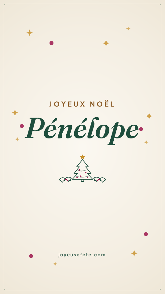 Image « Joyeux Noël Pénélope » au format story