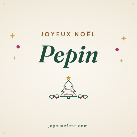 Image carrée « Joyeux Noël Pepin » pour WhatsApp
