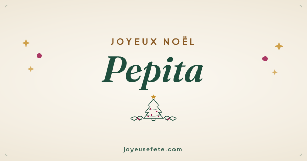 Image « Joyeux Noël Pepita » au format large