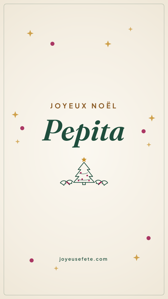 Image « Joyeux Noël Pepita » au format story