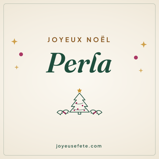 Image carrée « Joyeux Noël Perla » pour WhatsApp