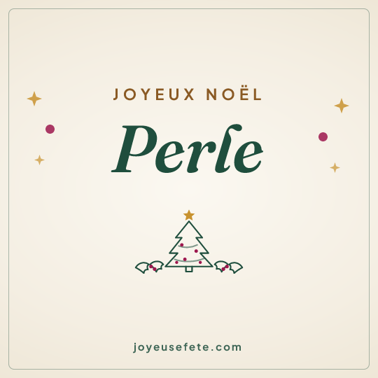 Image carrée « Joyeux Noël Perle » pour WhatsApp