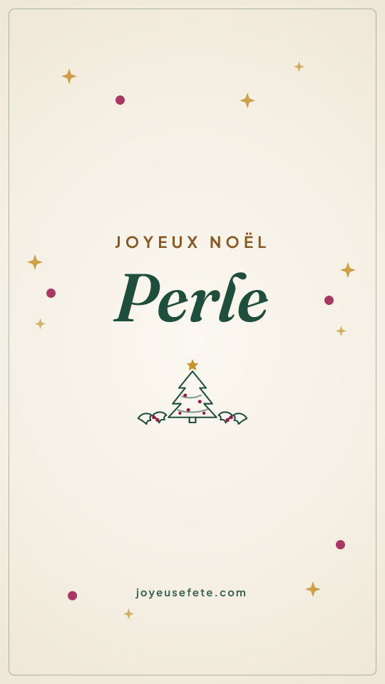 Image « Joyeux Noël Perle » au format story