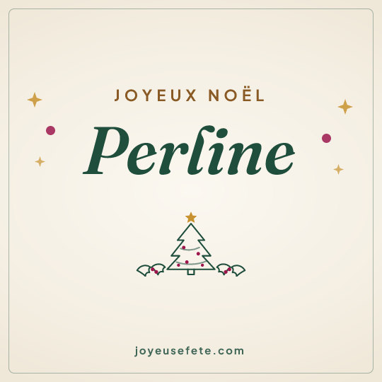 Image carrée « Joyeux Noël Perline » pour WhatsApp
