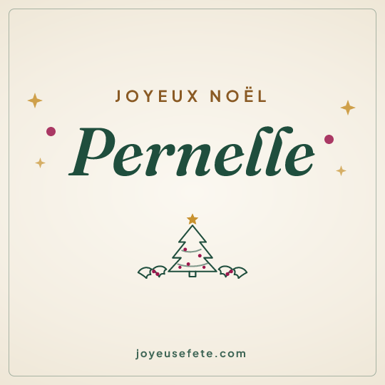 Image carrée « Joyeux Noël Pernelle » pour WhatsApp