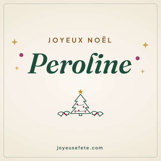 Image carrée « Joyeux Noël Peroline » pour WhatsApp