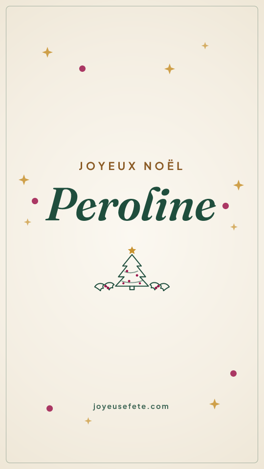 Image « Joyeux Noël Peroline » au format story