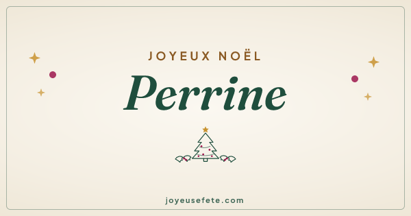 Image « Joyeux Noël Perrine » au format large