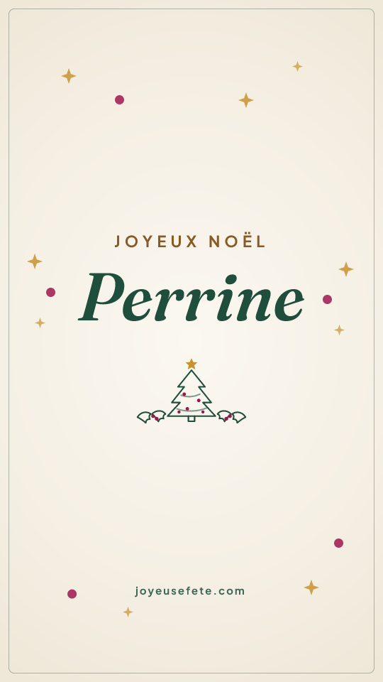 Image « Joyeux Noël Perrine » au format story