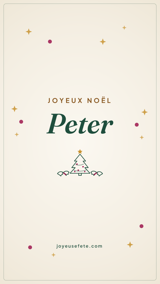 Image « Joyeux Noël Peter » au format story