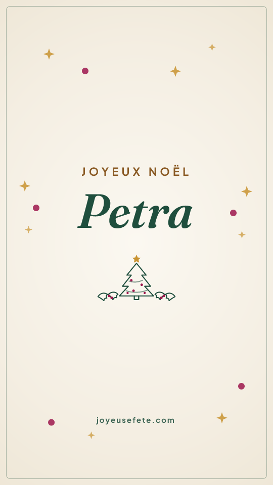 Image « Joyeux Noël Petra » au format story