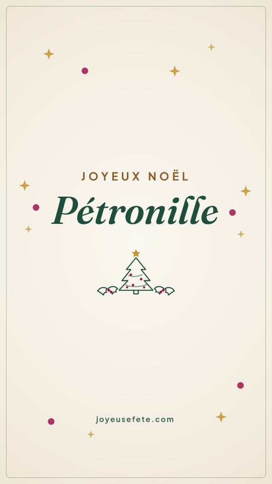 Image « Joyeux Noël Pétronille » au format story