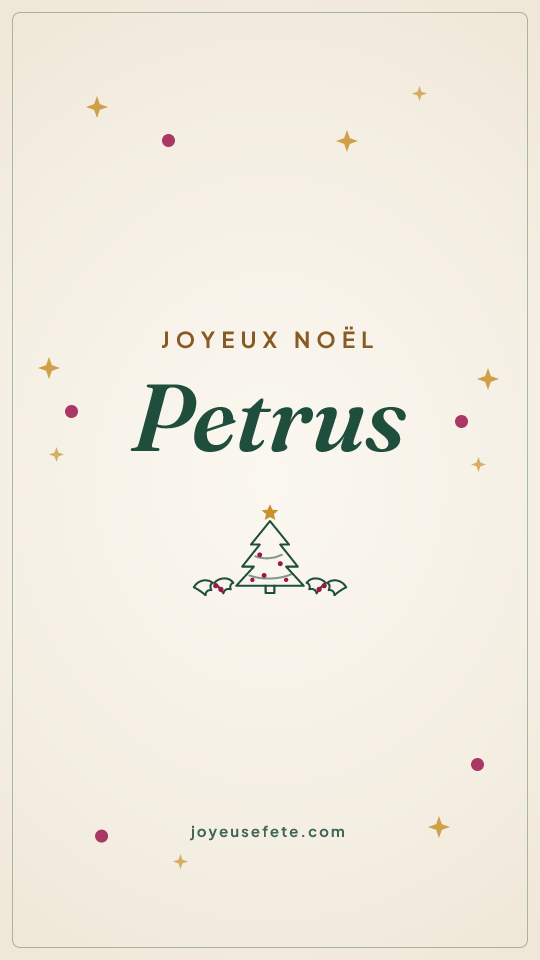 Image « Joyeux Noël Petrus » au format story