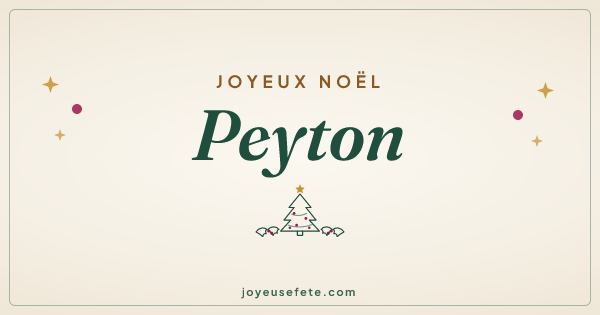 Image « Joyeux Noël Peyton » au format large