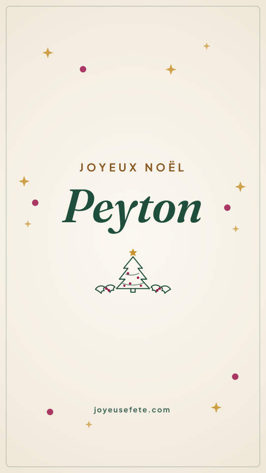 Image « Joyeux Noël Peyton » au format story