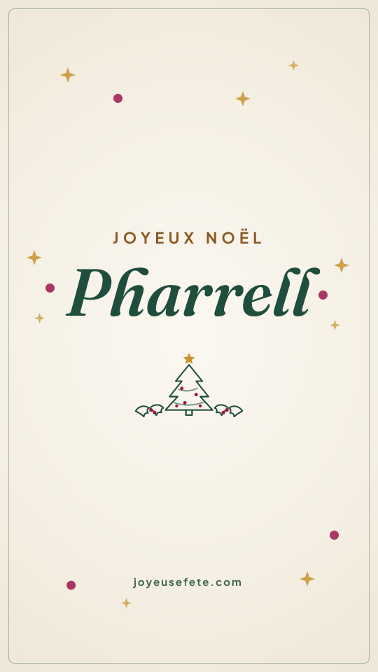 Image « Joyeux Noël Pharrell » au format story