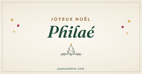 Image « Joyeux Noël Philaé » au format large