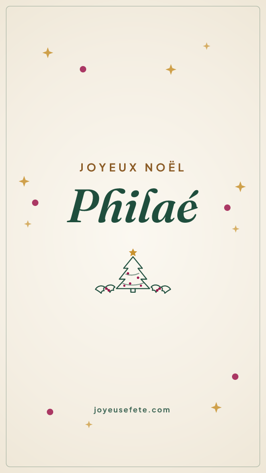 Image « Joyeux Noël Philaé » au format story