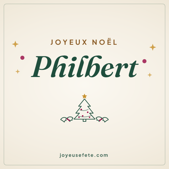 Image carrée « Joyeux Noël Philbert » pour WhatsApp