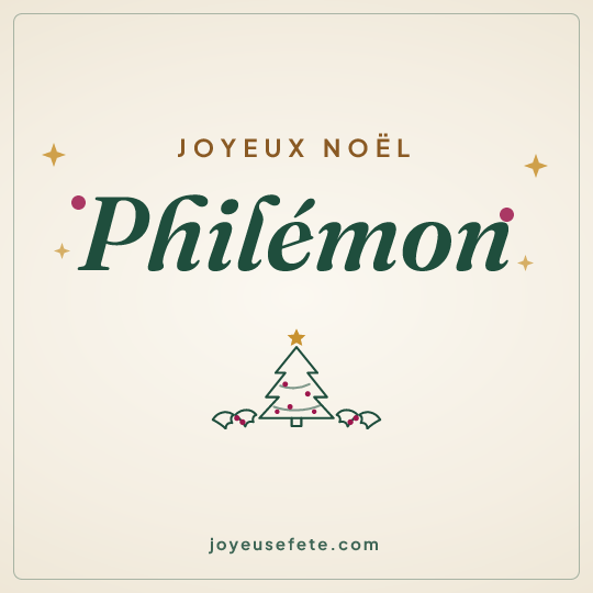 Image carrée « Joyeux Noël Philémon » pour WhatsApp