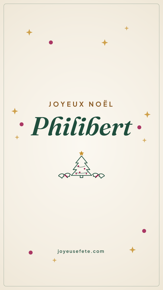 Image « Joyeux Noël Philibert » au format story