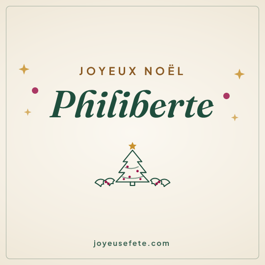 Image carrée « Joyeux Noël Philiberte » pour WhatsApp