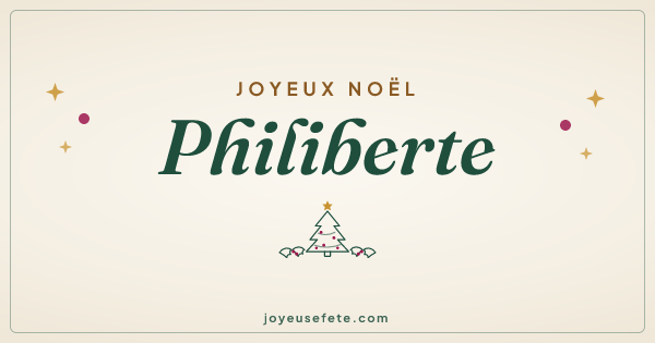 Image « Joyeux Noël Philiberte » au format large