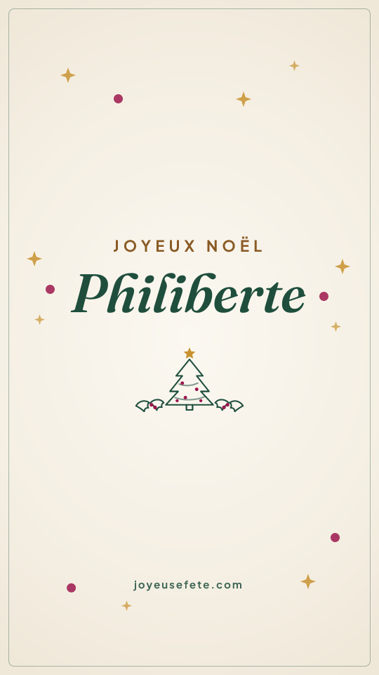 Image « Joyeux Noël Philiberte » au format story