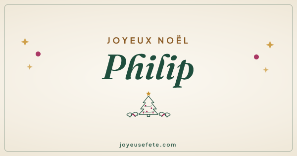 Image « Joyeux Noël Philip » au format large