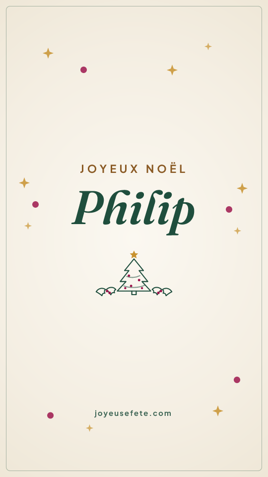 Image « Joyeux Noël Philip » au format story